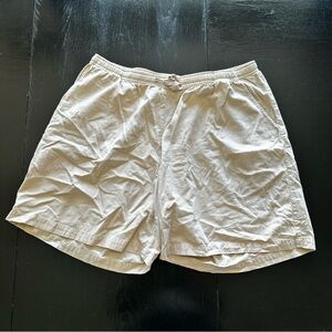 Cathy Essentials XL Stretchy Elastic Waist Cream Tan Linen Look Vacation